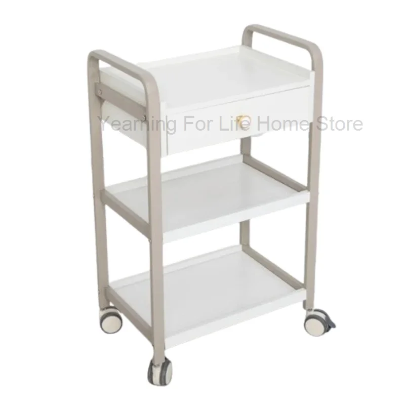 

Beauty Gold Trolley Rolling Cart with Drawers Trolley with Wheels Sofa Beside Salon Trolley Carrello Carritos Organizador Ruedas