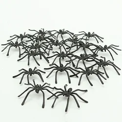 10Pcs Party DIY Decoration Halloween Luminous Rubber Fake Spider Plastic Figure Prank Toy