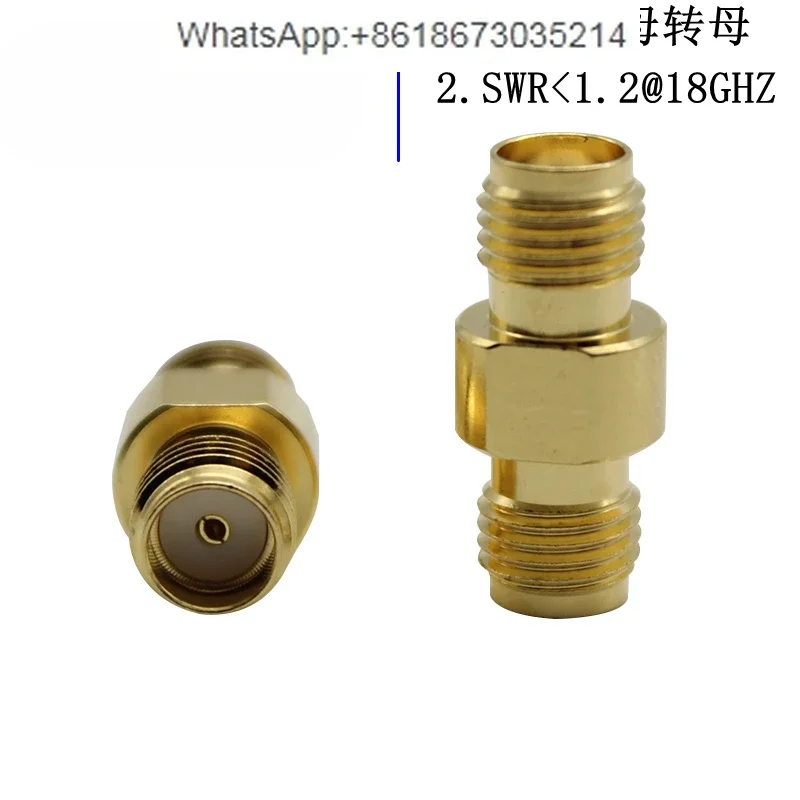 SMA adapter SMA-KK female to female high frequency test head 18GHZ low standing wave RF connector outer screw inner hole