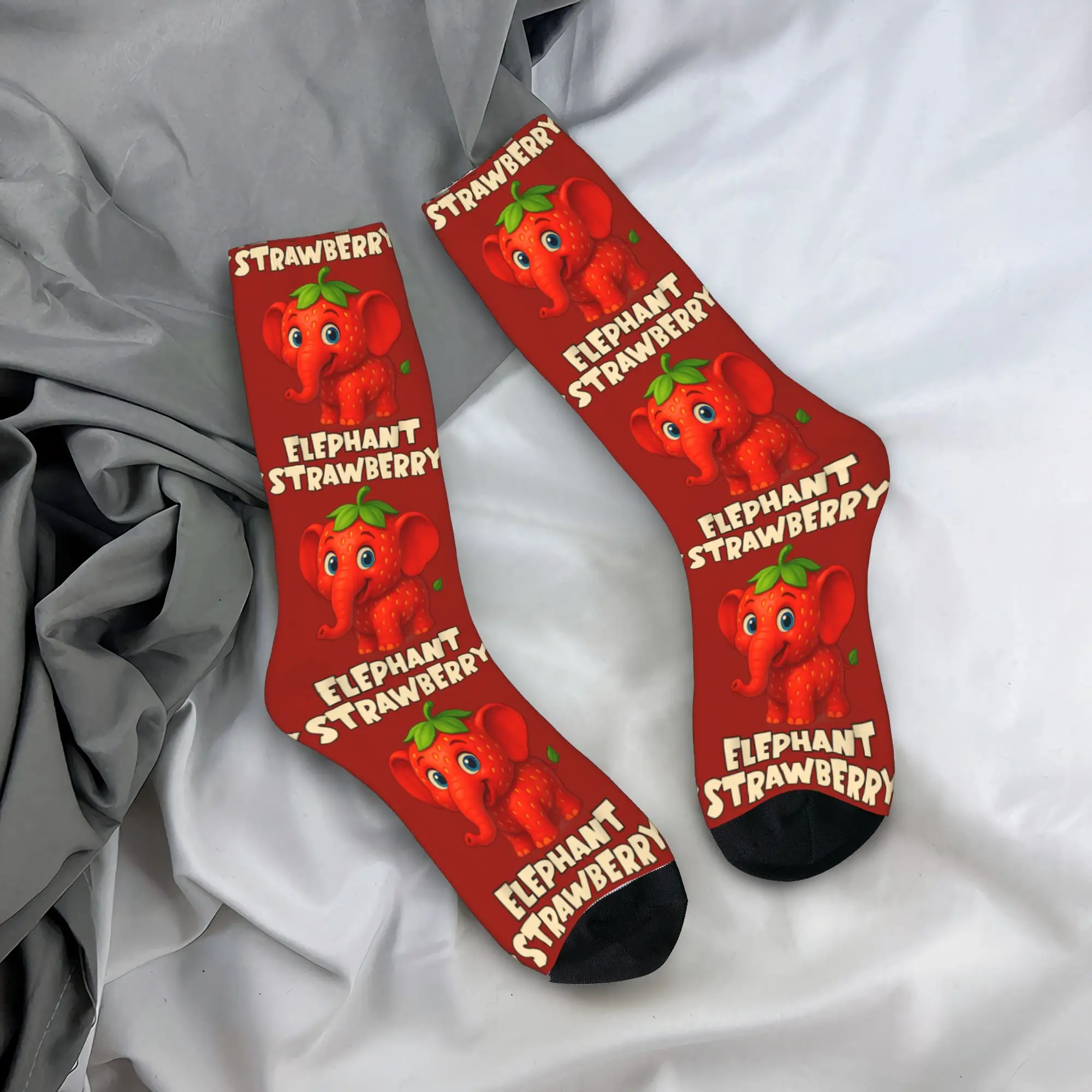 

Funny Italian Brainrot Meme Strawberry Elephant Stockings Men Socks Novelty Socks Winter Outdoor Sports Anti Slip Socks Gift