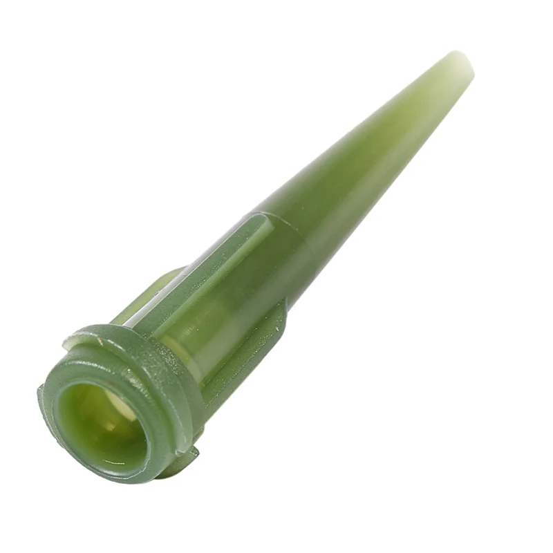 ABYP 500 Pcs Plástico Verde Cônico Pinhead Cola Dispensador de Líquido Agulhas 14G