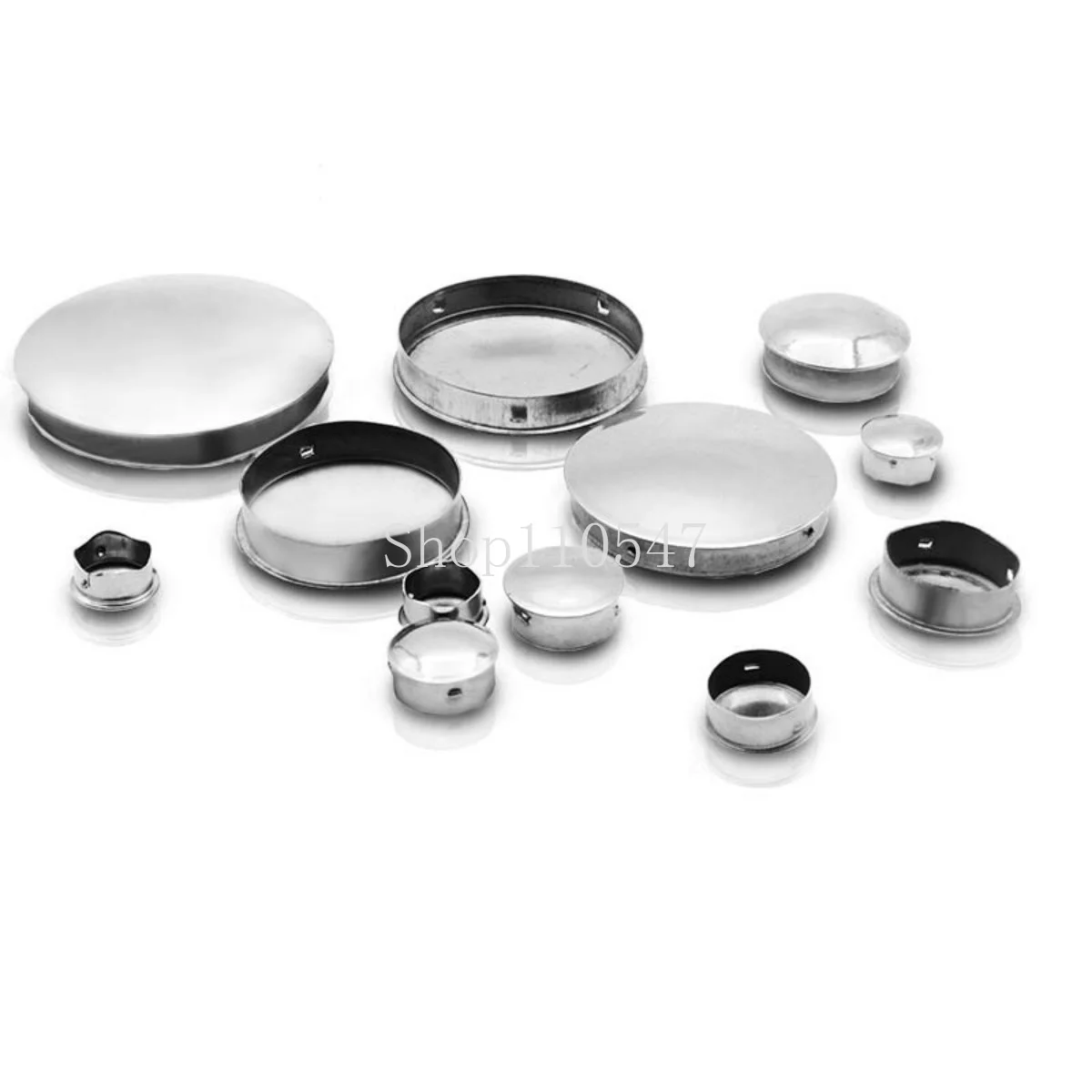 Stainless Steel 201/304 Pipe Cap Hole Plug Seal Cover Round Tube Plug Decorative Cap For Pipe Hole Sealing&Multiple Sizes