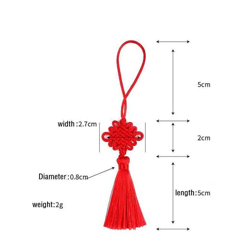 2/5 sztuk 5cm świąteczne frędzle wisiorek chiński węzeł jedwabne frędzle szycie zasłony Charms Tassel DIY rzemiosło prezent tworzenia biżuterii Decor