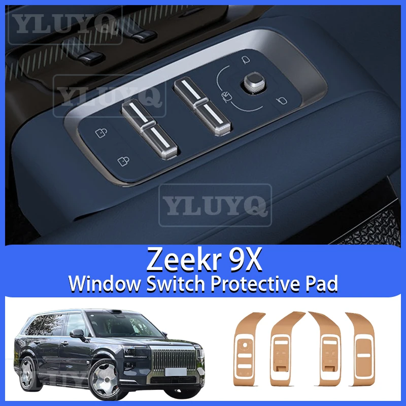 

ZEEKR 9X Window Switch Silicone Pad, Lift Panel Car Door Button Armrest Protective Pad Accessories