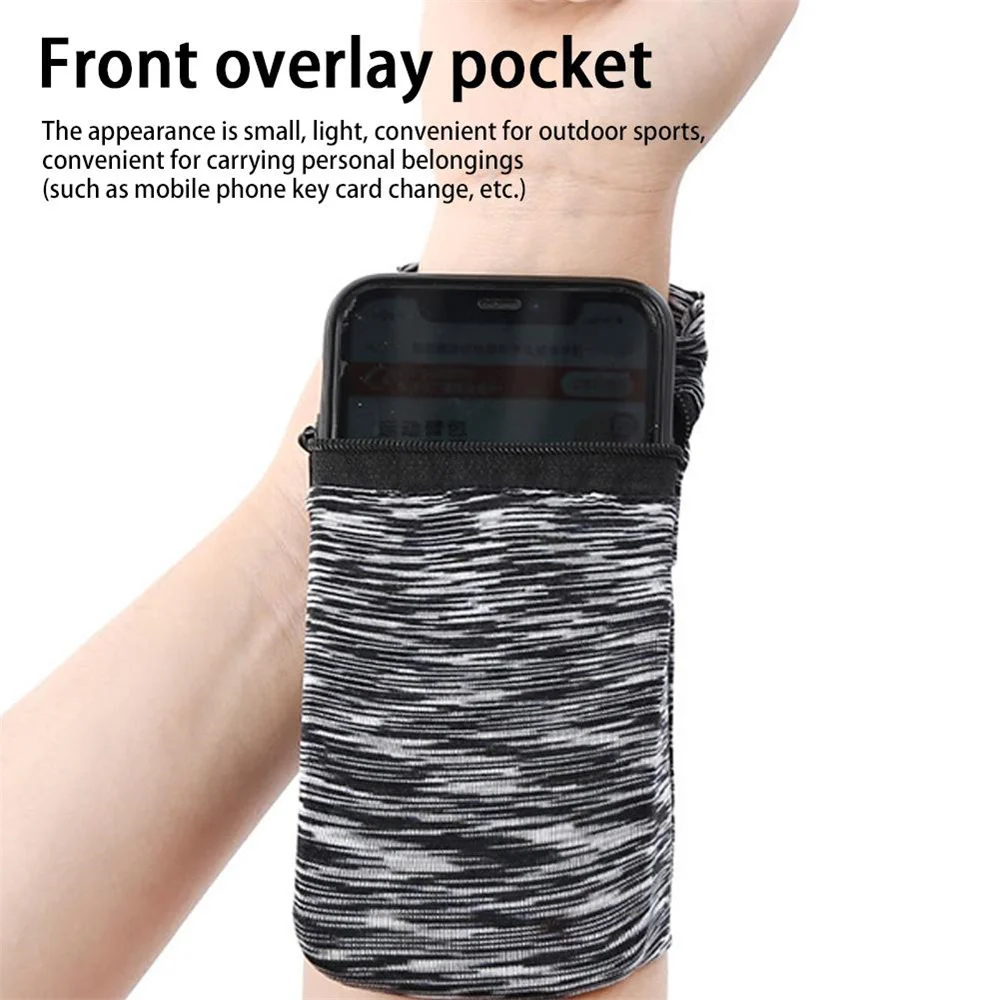 Zipper Running Bags Lightweight Wrist Wallet Pouch for Phone Key Card Sweatband Gym Fitness Sports Cycling Wristband Arm Bag