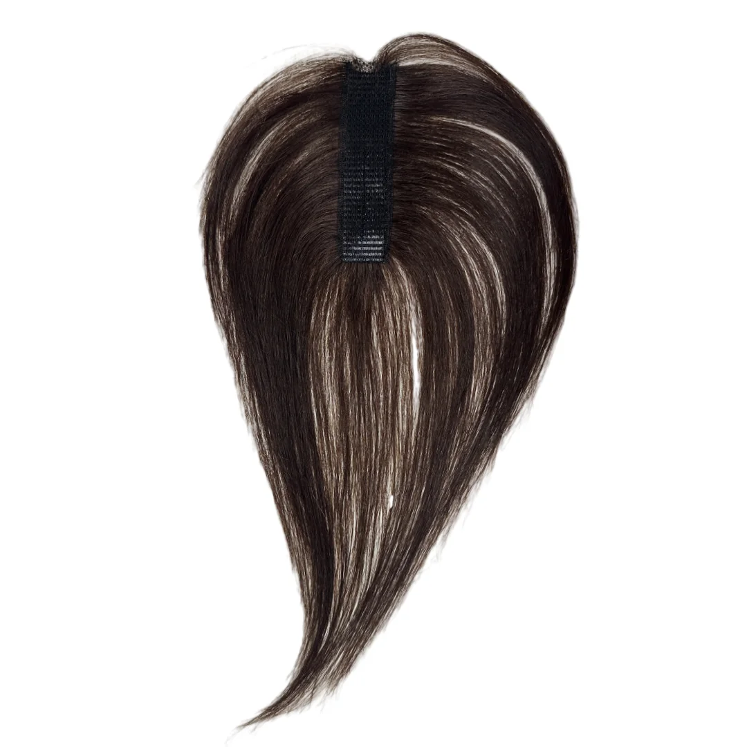 Keine Clip-Topper, Echthaar-Fransen, verbesserte magische Paste, Haar-Topper, Pony für Frauen, flauschige Haarabdeckung, spärliche Haarnähte, Patches – Detail 16