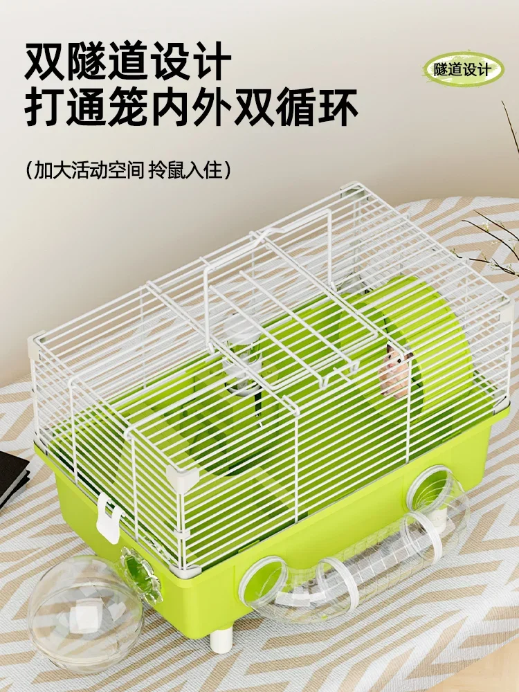 Hamster cage, golden wire bear, oversized luxury villa, flower branch rat pet supplies are cheap