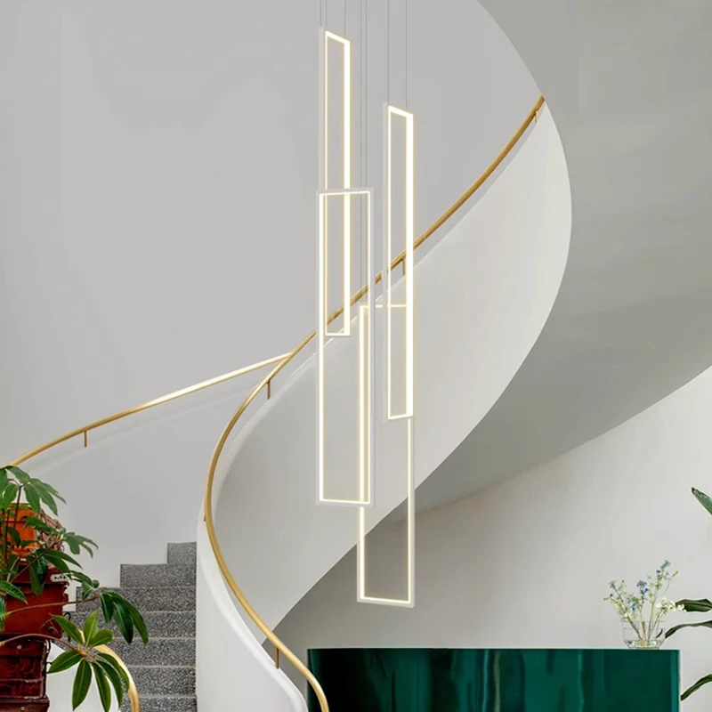 Modern home decor led lights pendant light lamps forstaircase Chandeliers for living room hanging light indoor lighting