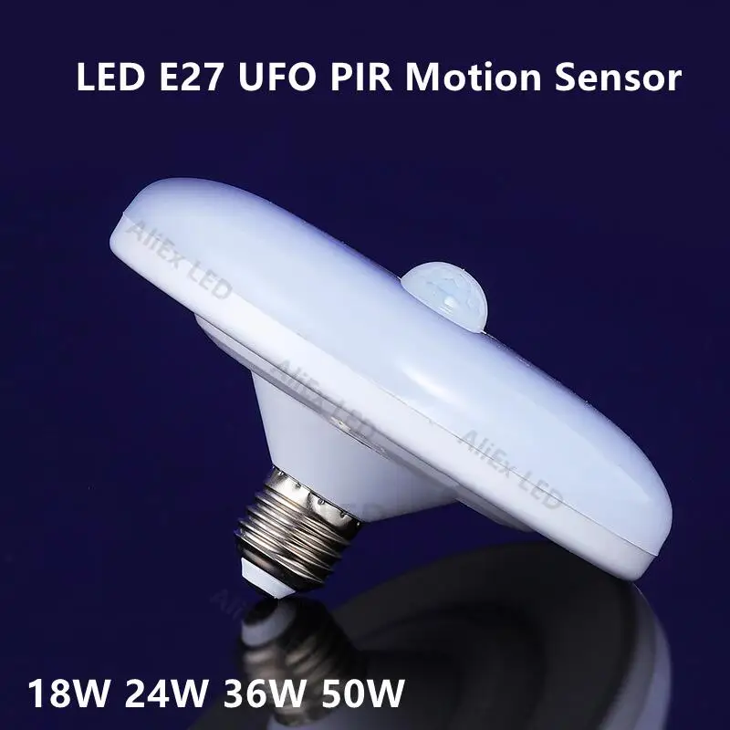 

2022 LED E27 PIR Motion Sensor Ceiling Lights PIR Night Light Sensor Wall Lamps AC220V 18W 24W 36W 50W for Home Stairs Hallway