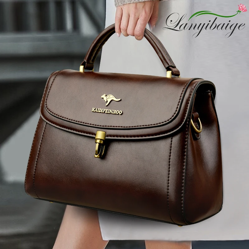 Wysokiej jakości skórzane torby na ramię Crossbody dla kobiet 2024 Luksusowe damskie torebki damskie Messenger Sac A Main