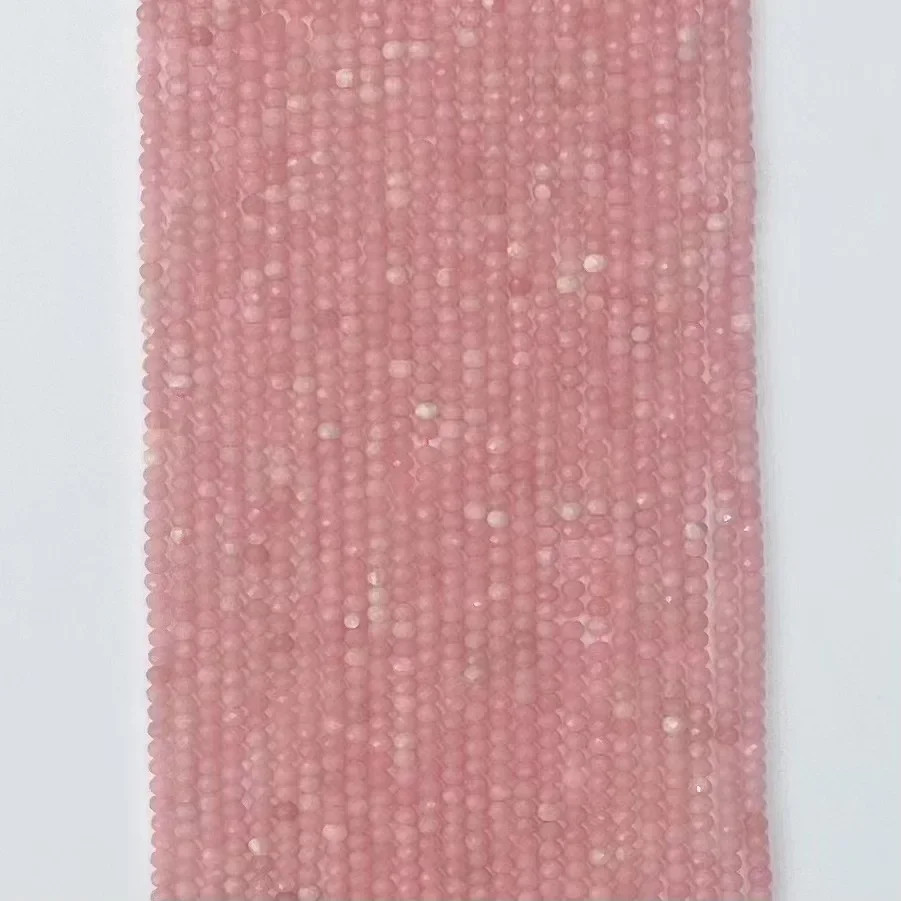 

Natural Pink Opal Round Faceted Beads 38cm Women DIY Jewelry Making Bracelet Necklace Fashion Loose Beads Stone Accessories