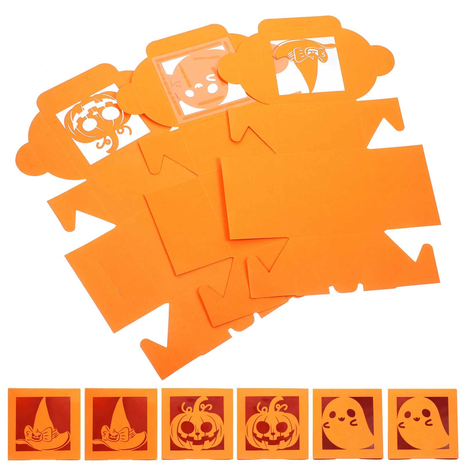 

30pcs Gift Boxes Halloween Candy Storage Party Favor Black Card Pumpkin Ghost Hat Treat Containers