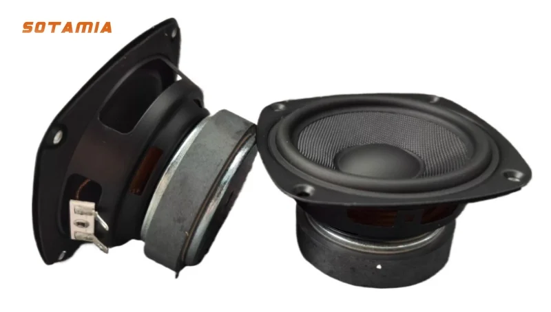

SOTAMIA 2PCS 4 Inch Subwoofer 4 Ohm 30 Watt Glass Fiber Basin Unit Speaker Monitor Speaker Home Theater