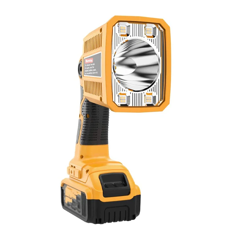 Adaptador de Luz do Trabalho da Lâmpada da Ferramenta do Diodo Emissor de Luz para a Bateria do Li-íon de Dewalt 18v 20v 1250 Lúmen Lanterna sem Fio Spotlight com Usb