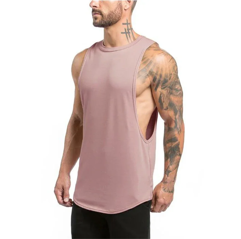 Zwykła odzież do ćwiczeń Męska koszulka kulturystyczna Stringer Tank Top Letnia bawełniana kamizelka fitness Trening mięśniowy T-shirt bez rękawów