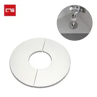 Bathroom Decorative Cover Shower Faucet Stainless Steel Round Covers Chrome Finish Beautify Water Pipe Wall Hole Bathroom Decor