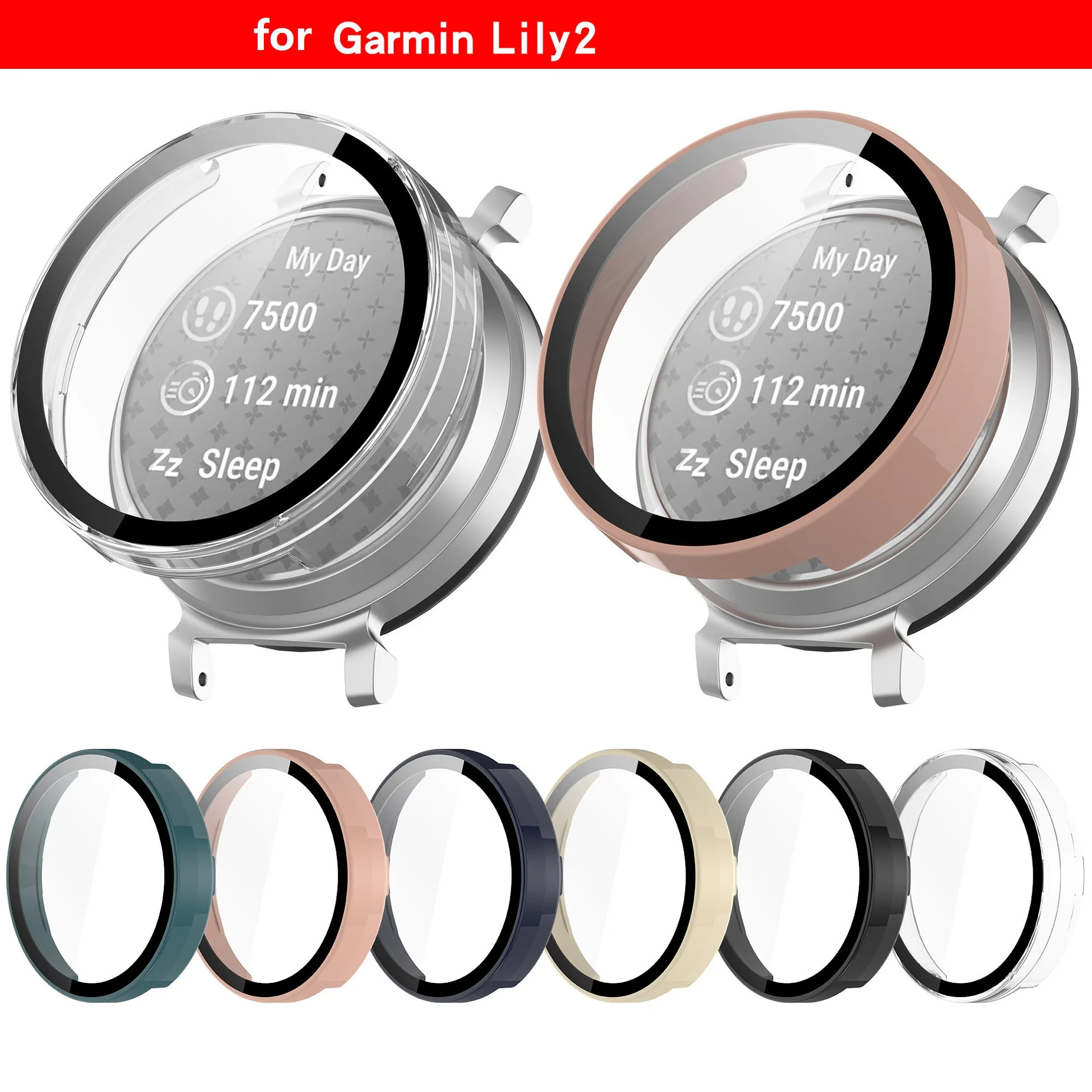 30 قطعة غطاء الكمبيوتر لساعة Garmin Lily2 Active / Lily2 الذكية المصد الصلب من الزجاج المقسى واقي للشاشة