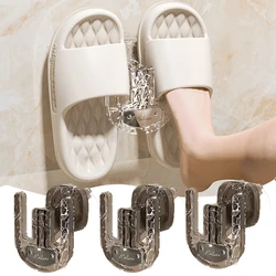 Wall-Mounted Slipper Hanger Punch-Free Hook for Shoes Suction Cup Shoe Storage Rack Bathroom Slippers Storage Hook