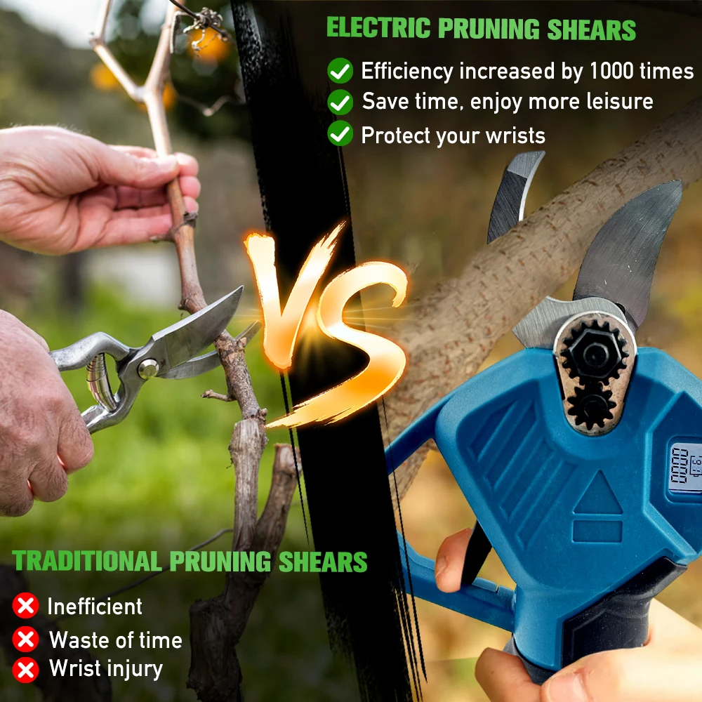 Makita – sécateur électrique sans fil 30MM, 2 vitesses, ciseaux portables sans balais, outils électriques de coupe de Branches d'arbre pour broche de batterie