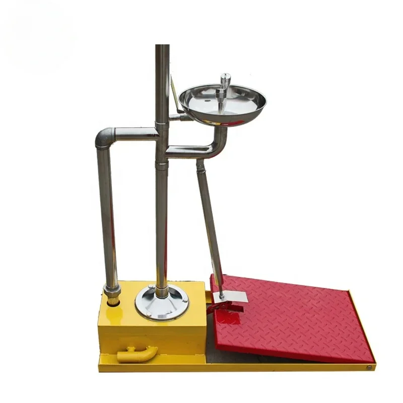 

factory direct sales Anti-chemical combination emergency foot pedal eye wash shower station factory outlet