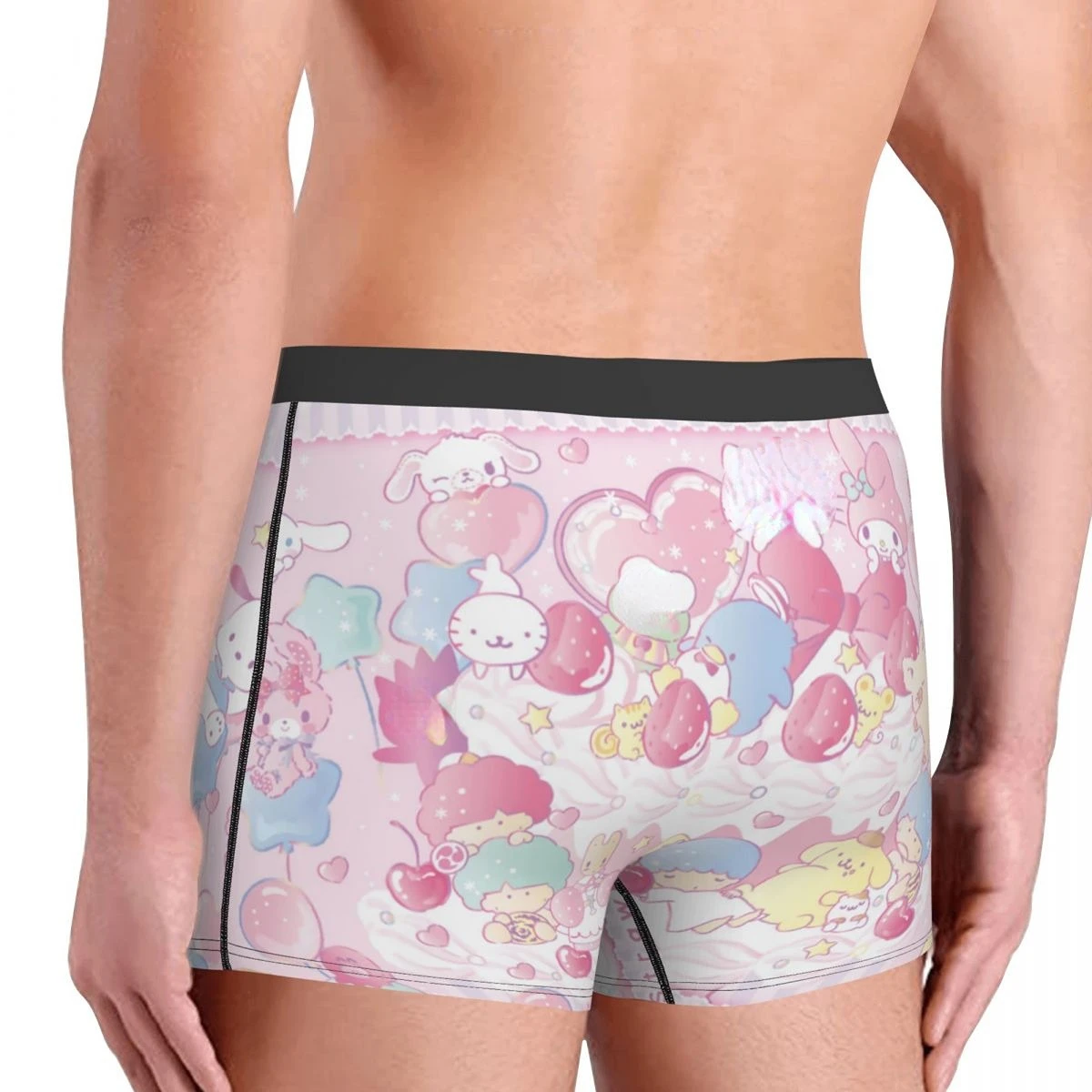 Custom Sugarbunnies Japanese Animation Underwear Men Breathbale Cartoon TV Boxer Briefs Polyester