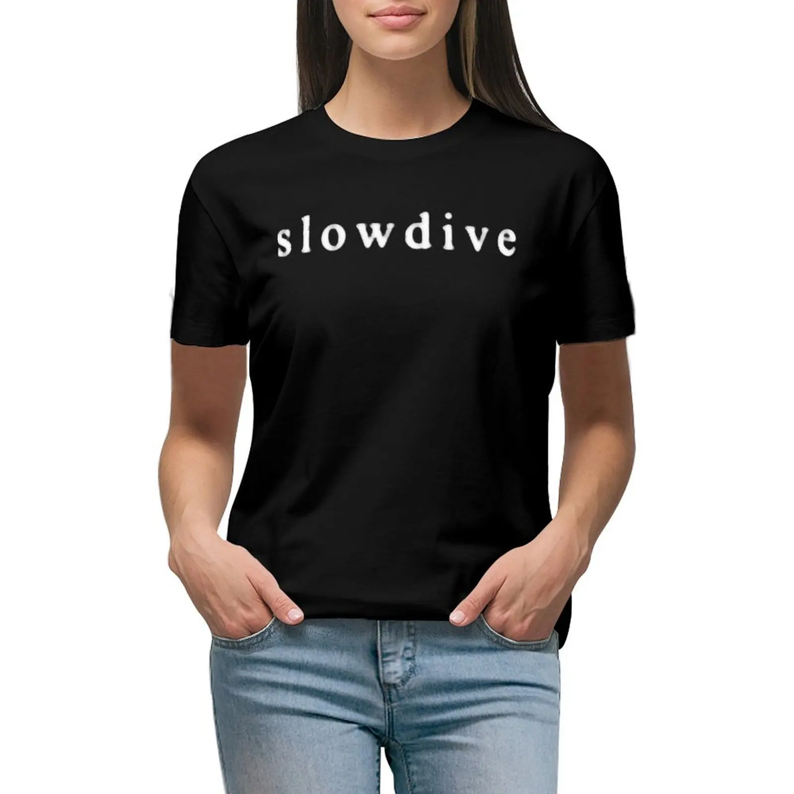 

Slowdive Blurred T-shirt summer tops tees plus size tops Women's tee shirt