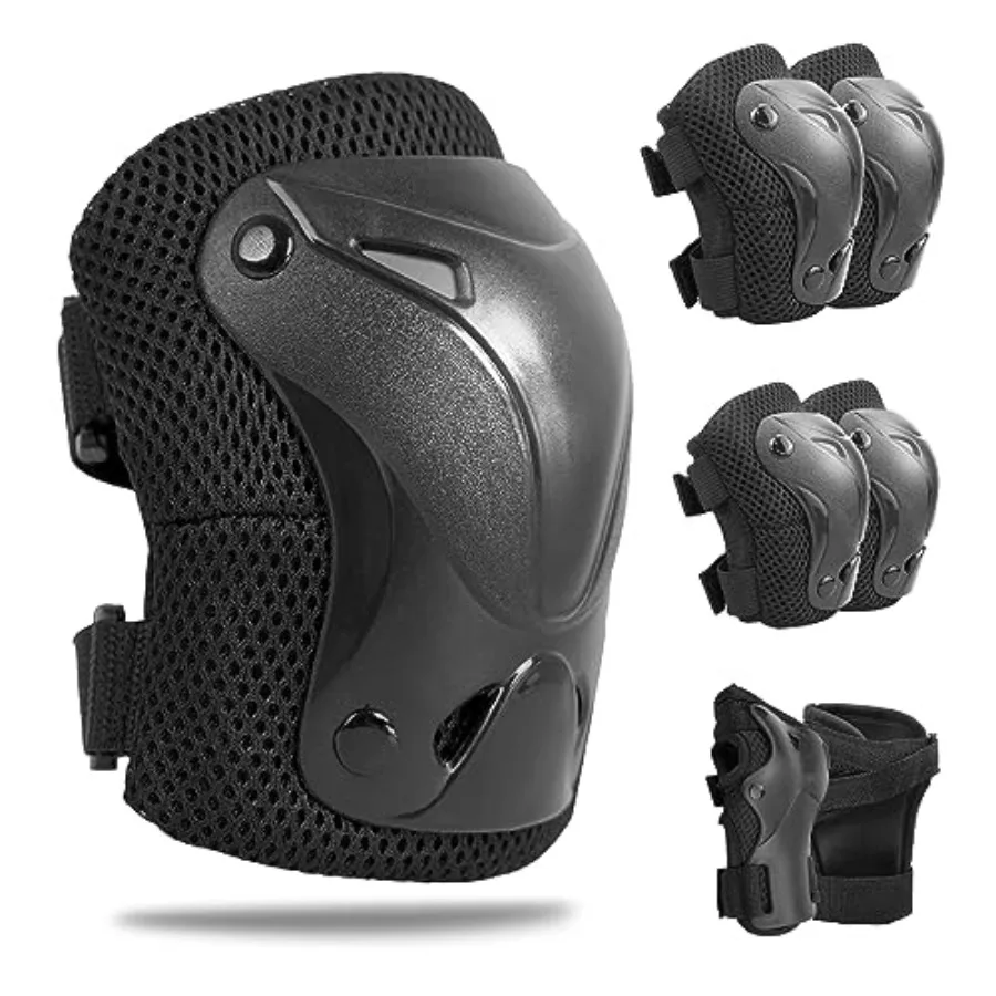 

Roller Skate Pads Adult Knee And Elbow Pads For Roller Skating, Wrist Guards Skateboarding Protective Gear Adult Knee Pads For