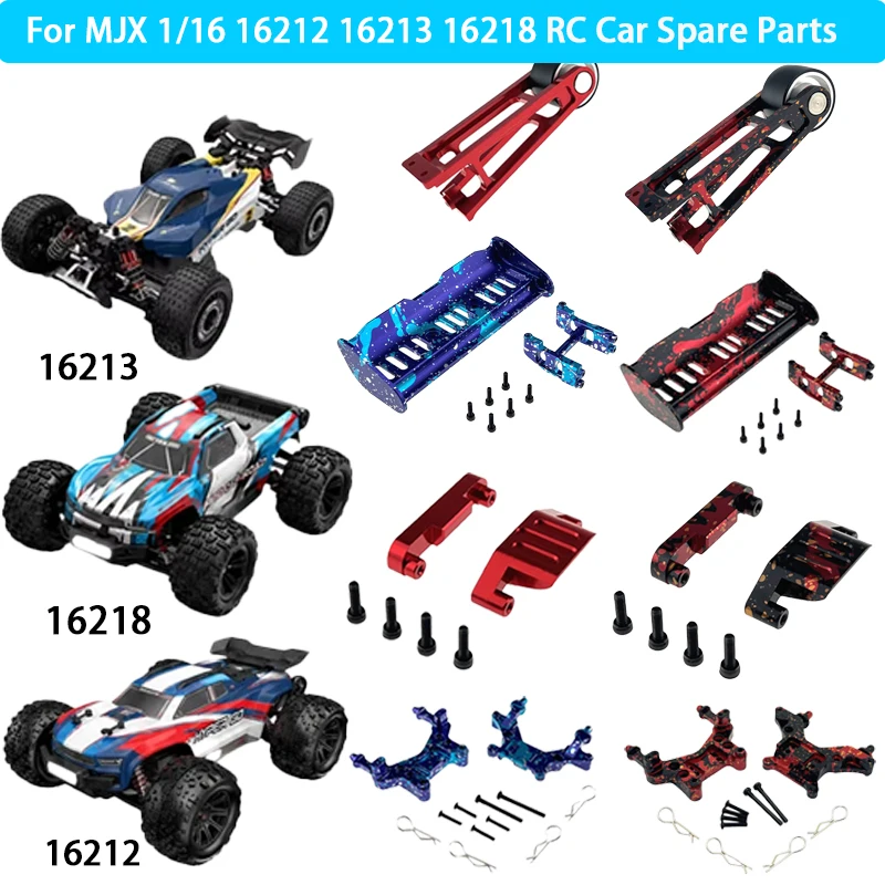 For MJX Hyper Go 16212 16213 16218 RC Car Upgrade Metal Accessories Rear Wing Fasteners Head-Up Wheel Vibration Damping Bracket