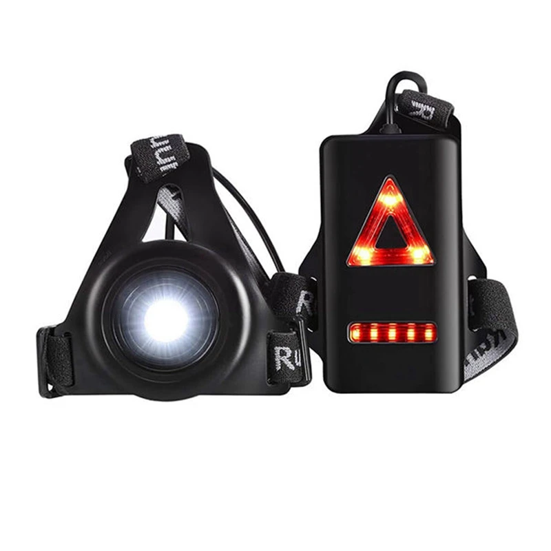 Waterproof Outdoor Sport Running Lights LED Night Cycling Warning Bike Light USB Chest Lamp Walking