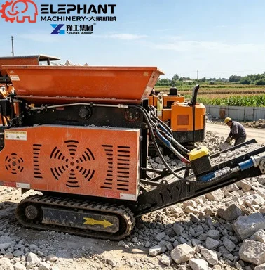Track Mounted Mobile Jaw Crusher With Strong Crushing Force For Hard Granite Basalt Limestone Ore Crushing Work
