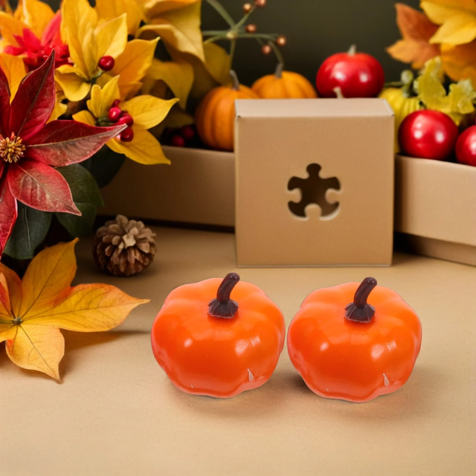 

24 Pcs Simulation Pumpkin Decoration Harvest Fall Small Pumpkins for Table Artificial Foam Mini Fake Decorative