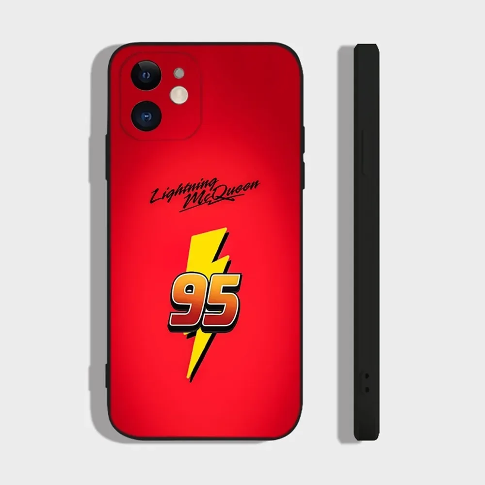 Cars Flash McQueen Red 95 Phone Case For iPhone 16,15,14,13,12,11 Plus,Pro,Max,XR,XS,X,7,8 Plus,SE,Mini Silicone Soft