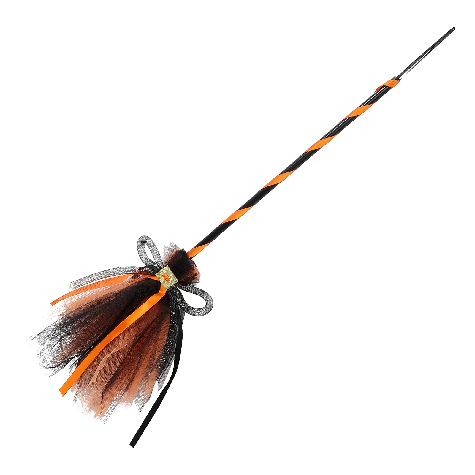 

Witch Broom Lightweight Comfortable Grip Design Halloween Decor Prop For Cosplay Party Costume Accessory Besom Ornament