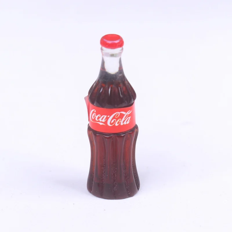 5PCS Mini Cola Soft Drink Bottle Scale Model Ornament Miniature Beverage Coke Bottle Simulation Models DIY Home Decor Craft