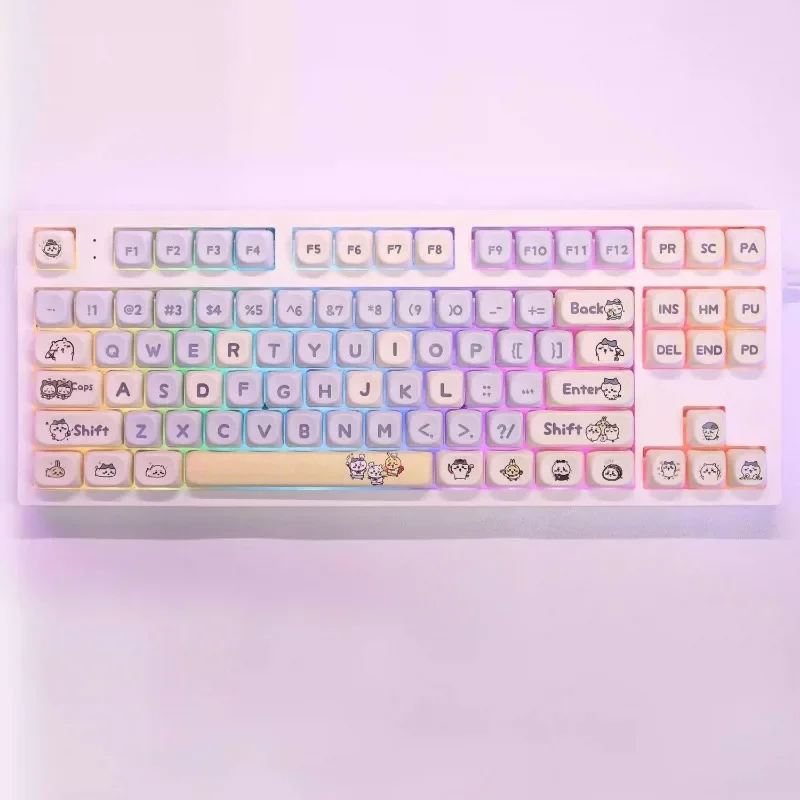 كارتون أنيمي Pochaco لطيف Chiikawa Keycap MOA مادة التسامي الحراري العالي عبر محور لوحة المفاتيح استبدال مفاتيح