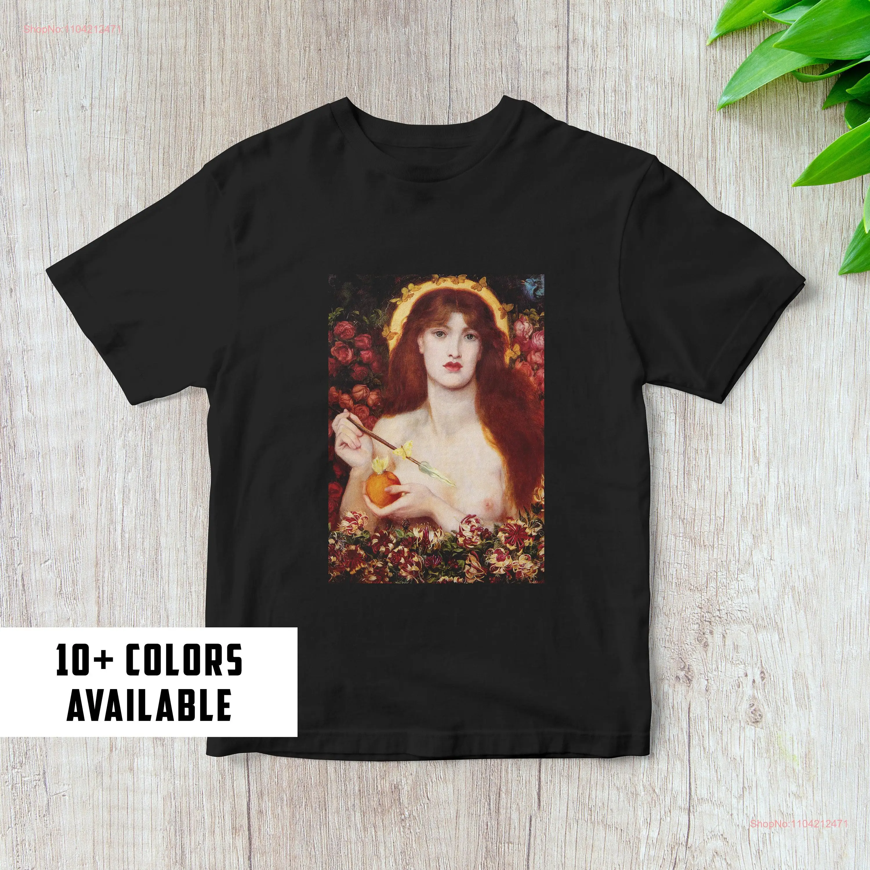 Art T Shirt Dante Gabriel Rossetti Venus Verticordia 1868 Vintage Aesthetic Renaissance long or short sleeves