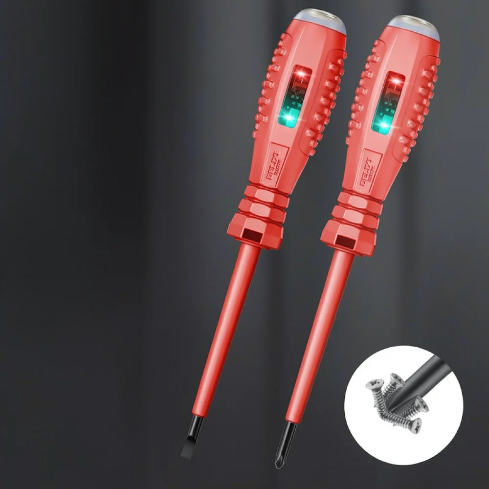 For For Delixi Electric Electrical Maintenance Tool Voltage Test Pen Non Contact Circuit Detector Slotted Cross Screwdriver
