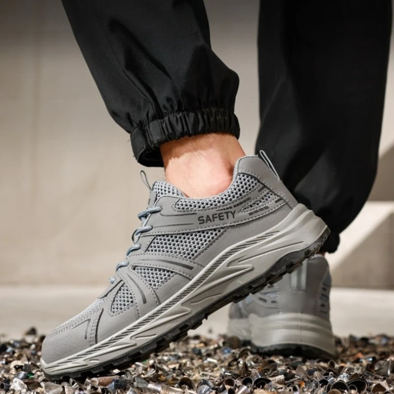 

Новая летняя мужская защитная обувь, устойчивая к проколам рабочая обувь, мужская защитная обувь, износостойкие рабочие ботинки, тактические ботинки