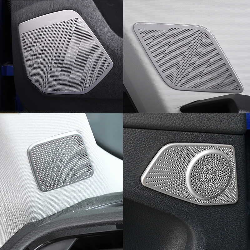 For Audi Q3 2019 Interior Accessory Car Door Loudspeaker Sound Cover Audio speaker Rear Door Audio Speaker Net Decorative Cover