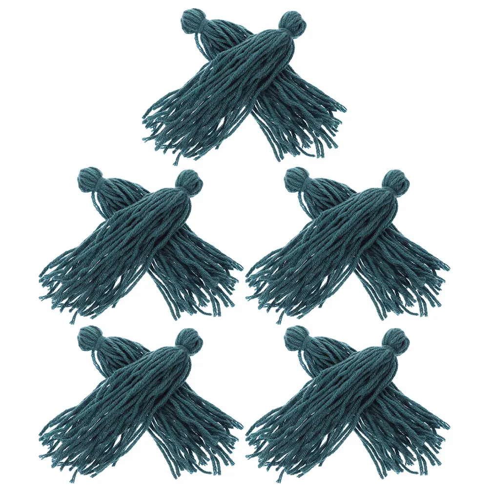 

10pcs Fish Breeding Mop Spawning Tool for Aquarium Tank Angelfish Shrimp Yarn Barrel Deep Cyan Egg Attachment Substrate