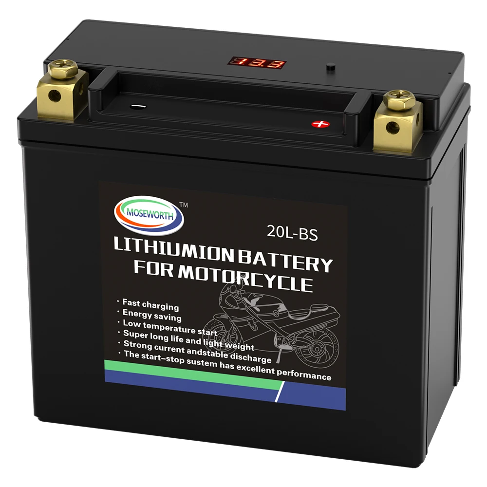20L-BS 12V 12Ah Motorrad LiFePO4 Batterie CCA620 Lithium-Eisenphosphat Batterie mit BMS für ATV UTV Roller Schneemobil