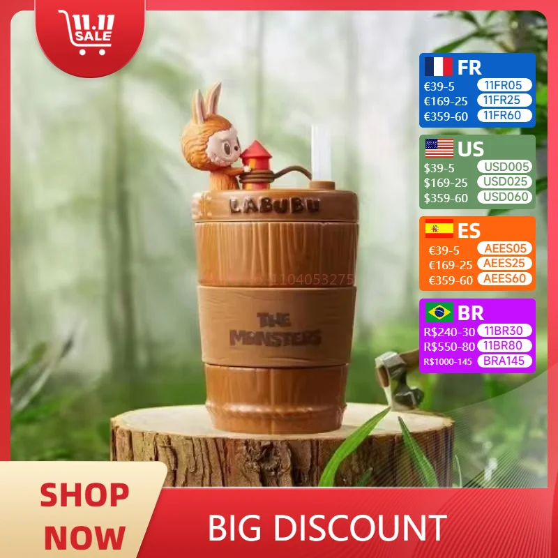 Cute Labubu Woodworking Workshop Swing Series Blind Box  Authentic Keychain Refrigerator Sticker Bucket Cup Toys Christmas Gifts