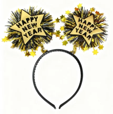 PESENAR Noworoczne nakrycia głowy i kapelusze: od cekinowych kapeluszy po nakrycia głowy z okazji Szczęśliwego Nowego Roku, dodające radosnej atmosfery na imprezę.