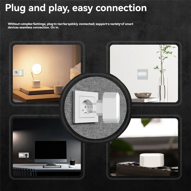 

Tuya Zigbee Gateway Hub Multi-Mode Zigbee Gateway Bridge Bluetooth Mesh Hub For Smart Home Automation EU Plug-ABIU