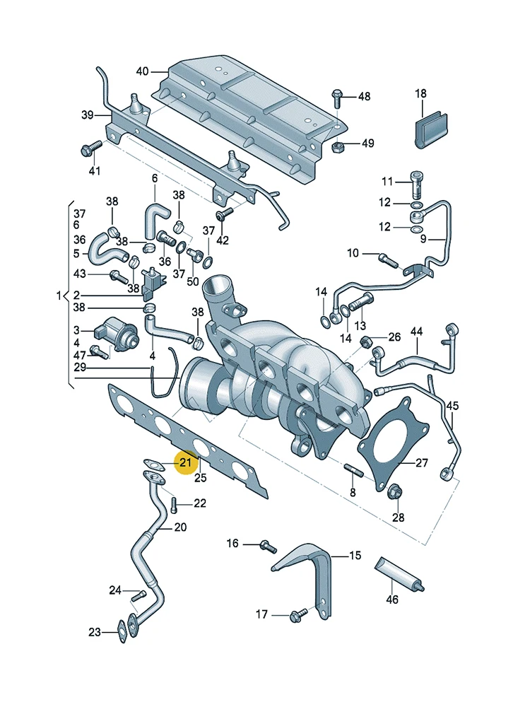 06F145757M N0138149 N0138514 N90067202 BOICY Turbocharger pipa air perlengkapan perbaikan Gasket untuk EA888 Gen2 VW AUDI 1.8T 2.0T 06F145757M nn0138514 N90067202