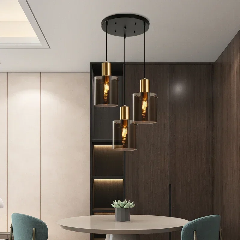 

Nordic Glass LED Pendant Light for Living Dining Room Food Table Kitchen Bedroom Chandelier Home Decor Lusters Luminaires