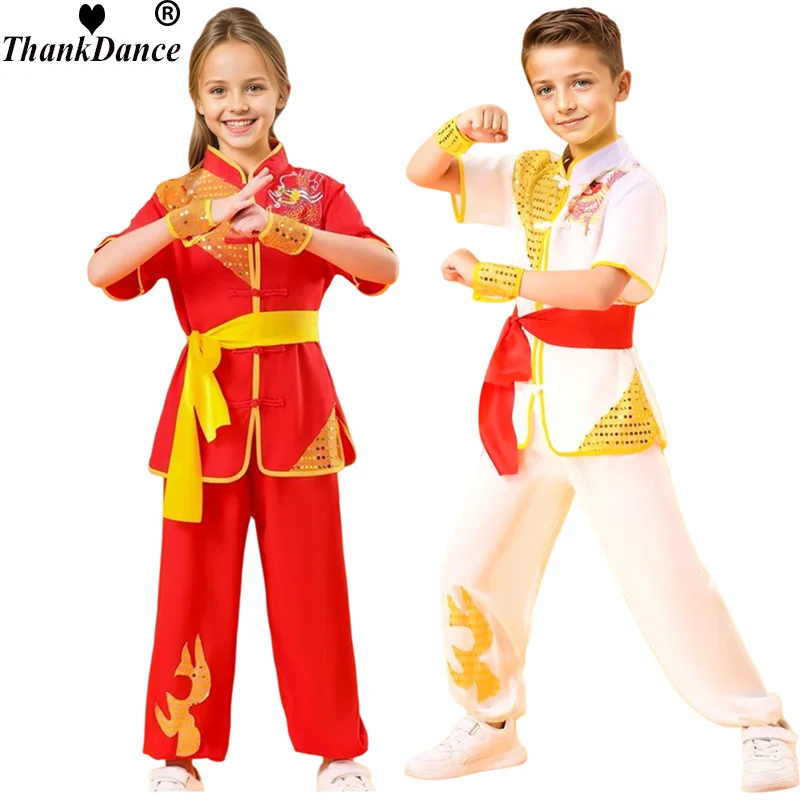 

Children's Martial Arts Costumes Boy Set Kung Fu Uniform Baby Chinese Clothes Tai Chi Girl Suit Performance Kids Wushu Sets