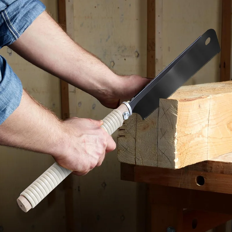 مجموعة منشار سحب ياباني 6 بوصة منشار سحب صغير على الوجهين 17/6-10 منشار حافة مزدوجة TPI 17 منشار حافة واحدة من البولي فينيل كلوريد للأنابيب الخشبية البلاستيكية