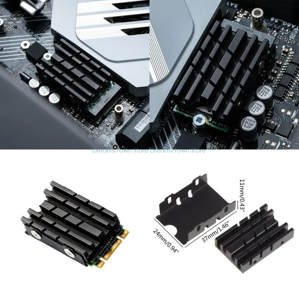 HX6A 2242 Cooling Pad for M.2 SSD Hard Drive Heatsink for CPU Power Amplifier Radiato