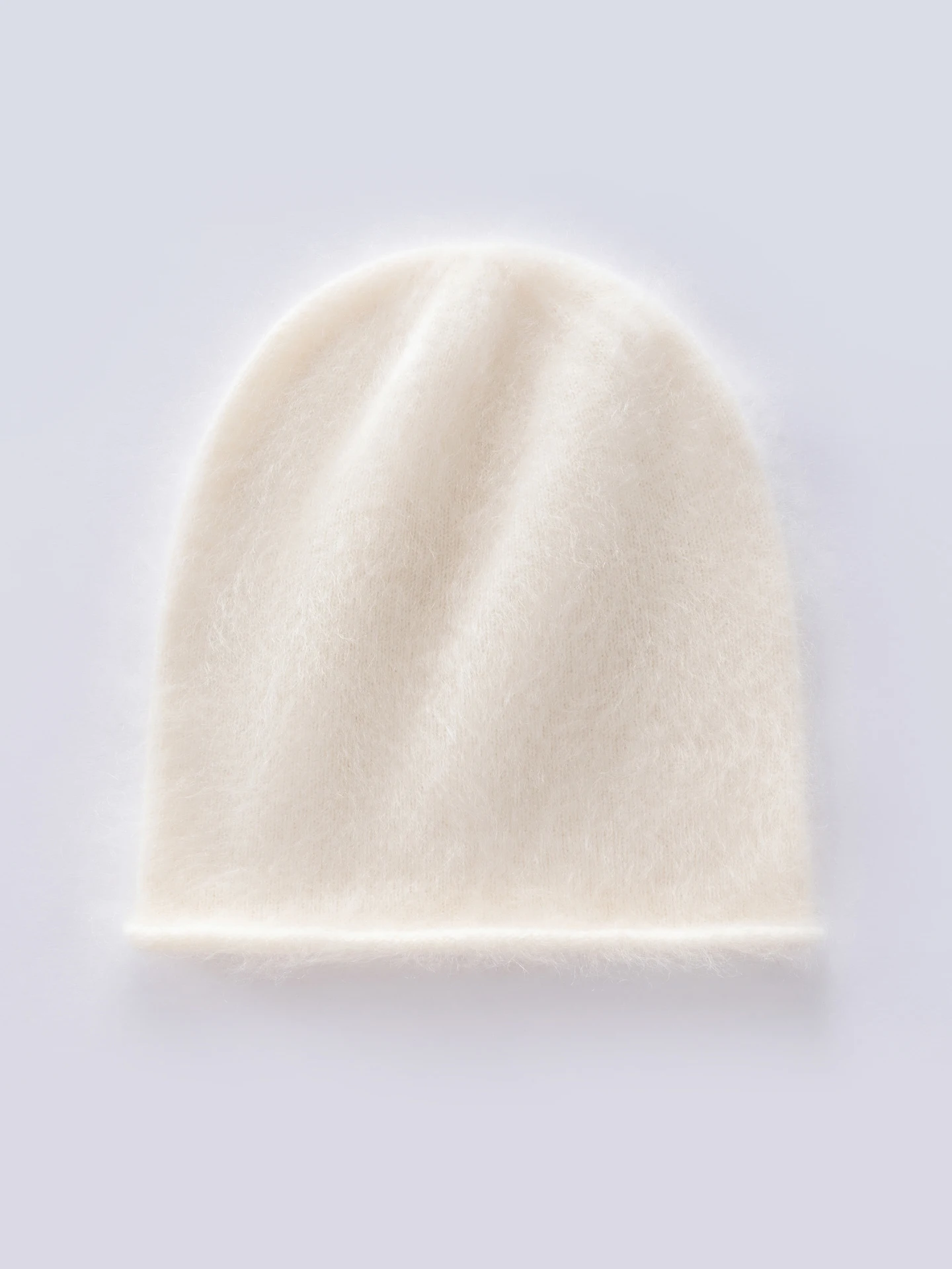 OPULENT 100% Cashmere Beanie Women Brushed Long Hair Texture Seamless Slouch Hat Soft Winter Knit Cap Unisex Daily Skull Cap
